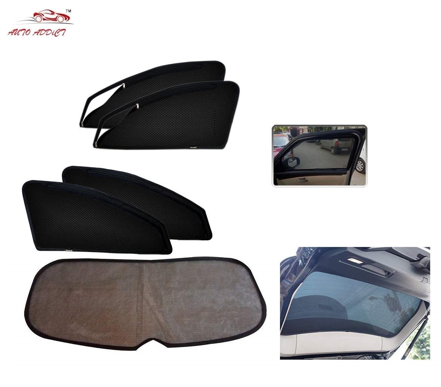 Buy Auto Addict Zipper Magnetic Sun Shades Car Curtain With Dicky For