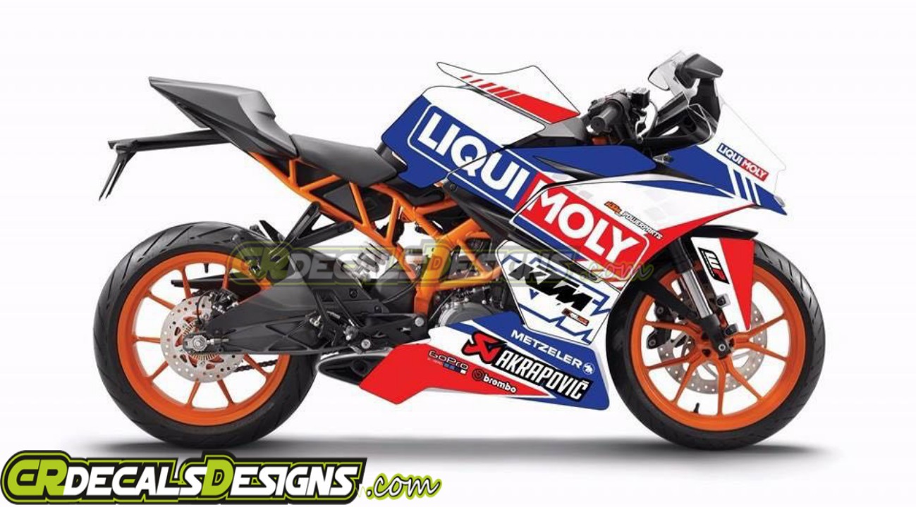 Buy Cr Decals Ktm Rc Custom Decals Wrap Stickers Full Body Liqui Moly