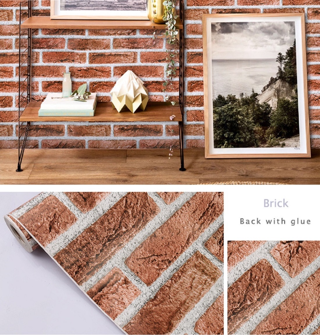 Buy Jaamso Royals Brick Stone Peel And Stick Wallpaper Wall Poster