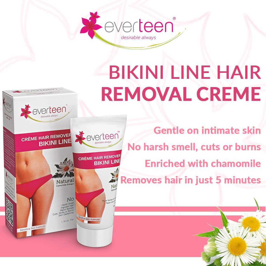 Buy Everteen Bikini Line Hair Remover Creme 4 Packs 50g Each For