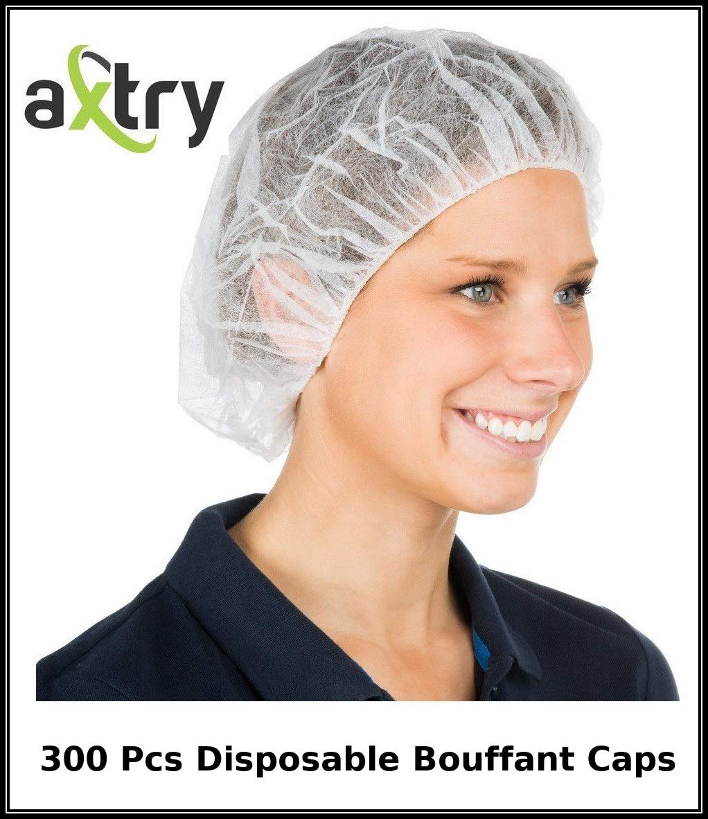 Buy Axtry 300Pcs White Non Woven Disposable Bouffant Caps Hair Net Cap