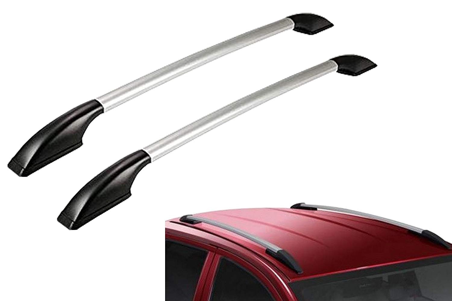 Buy Auto Fetch Car Stylish Drill Free Roof Rails Silver For Toyota