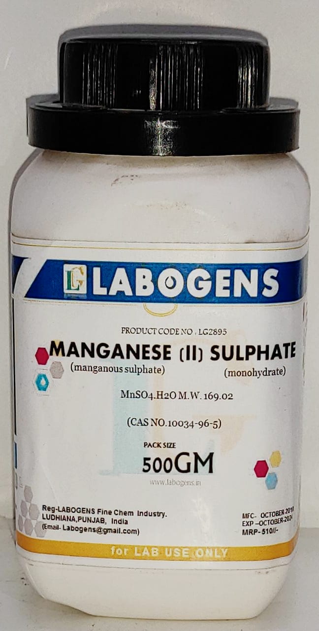 Buy MANGANESE II SULPHATE MONOHYDRATE 98 Extra Pure 500 GM Online