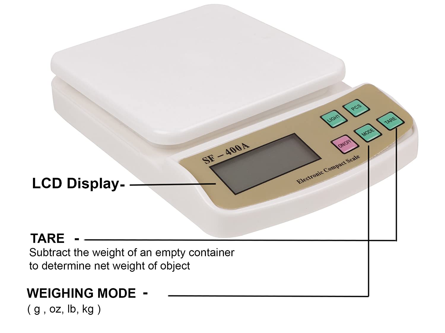 Buy IQ TECH SF 400A Multipurpose Digital Kitchen Weighing Scale With