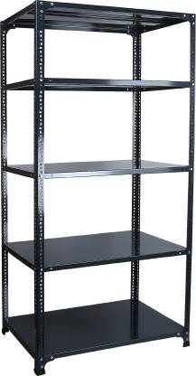 Buy Spacious Steel Slotted Angle Rack CRC Sheet 5 Shelves Storage Rack