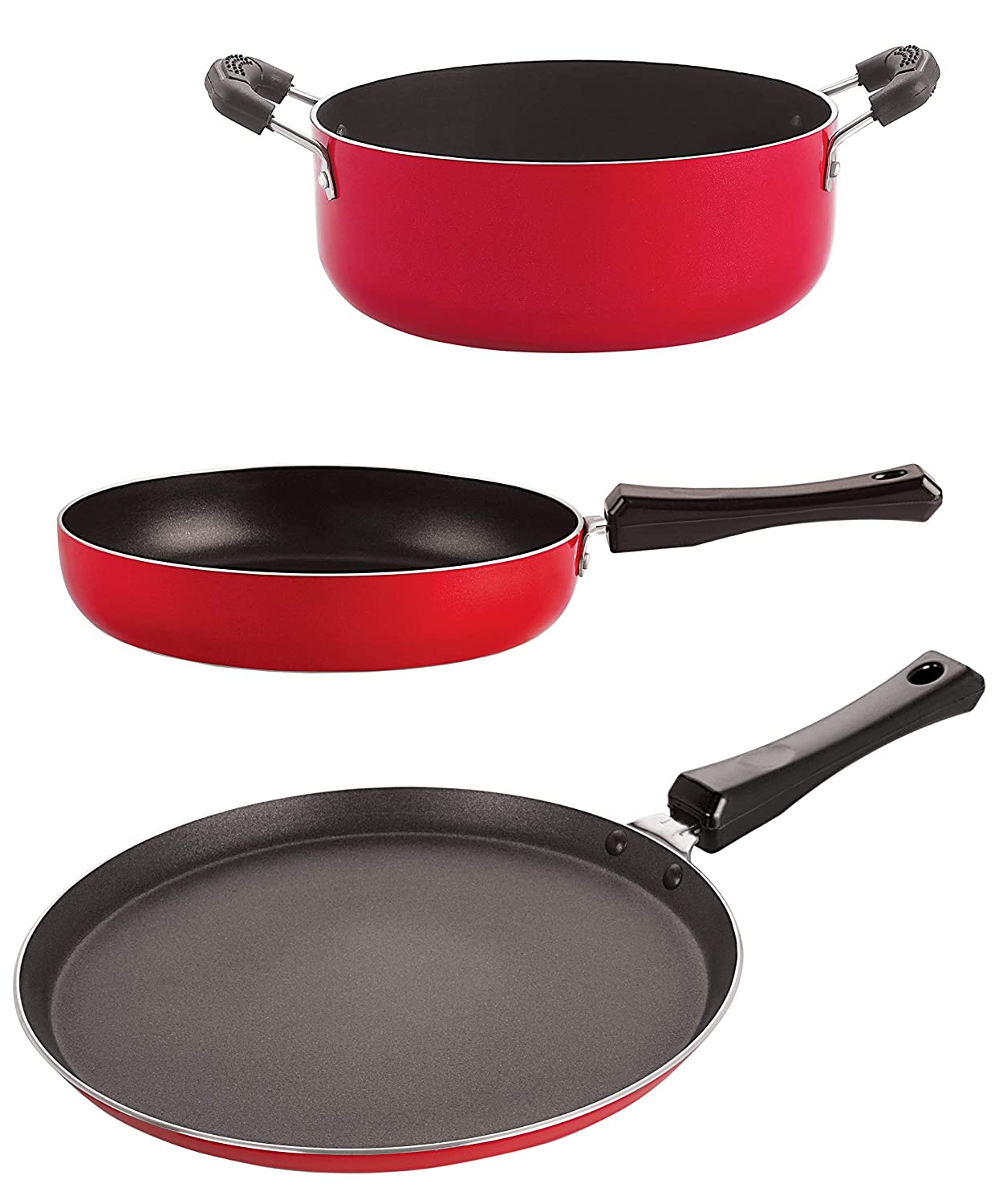 Buy Nirlon Non Stick Gas Compatible Aluminium Cookware Utencil Set