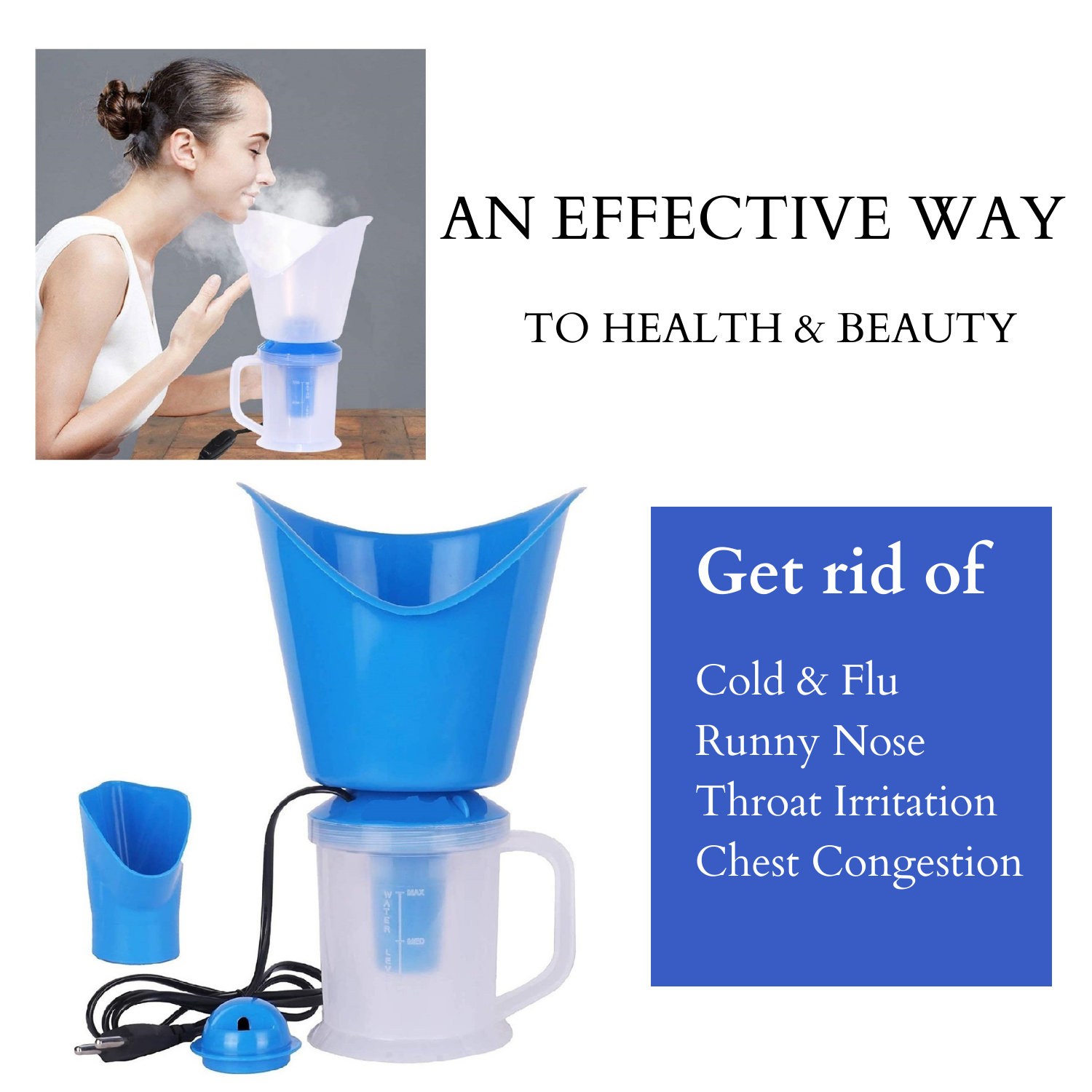 Buy NEMMAN 3 In 1 Nasal Inhaler For Cough And Cold Relief Facial Sauna