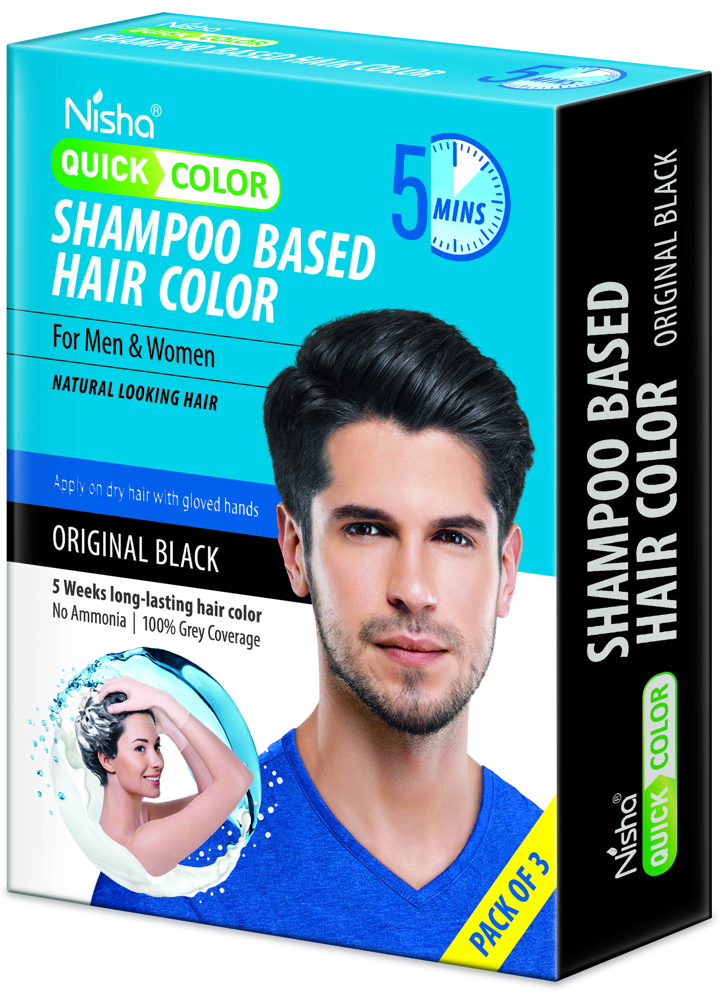 Buy Nisha Quick Color Shampoo Based Hair Color Ml Each Sachet