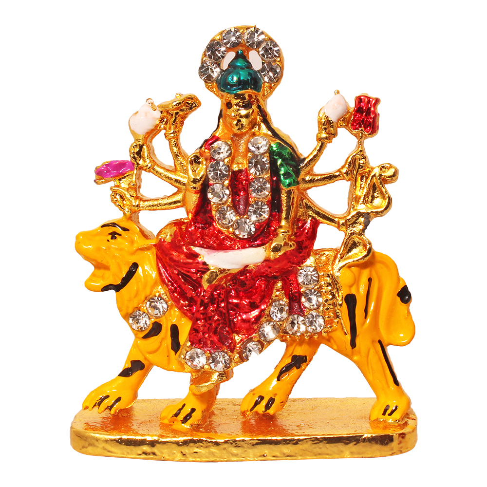 Buy Brass K Gold Plated With Stones Hindu Goddess Durga Devi