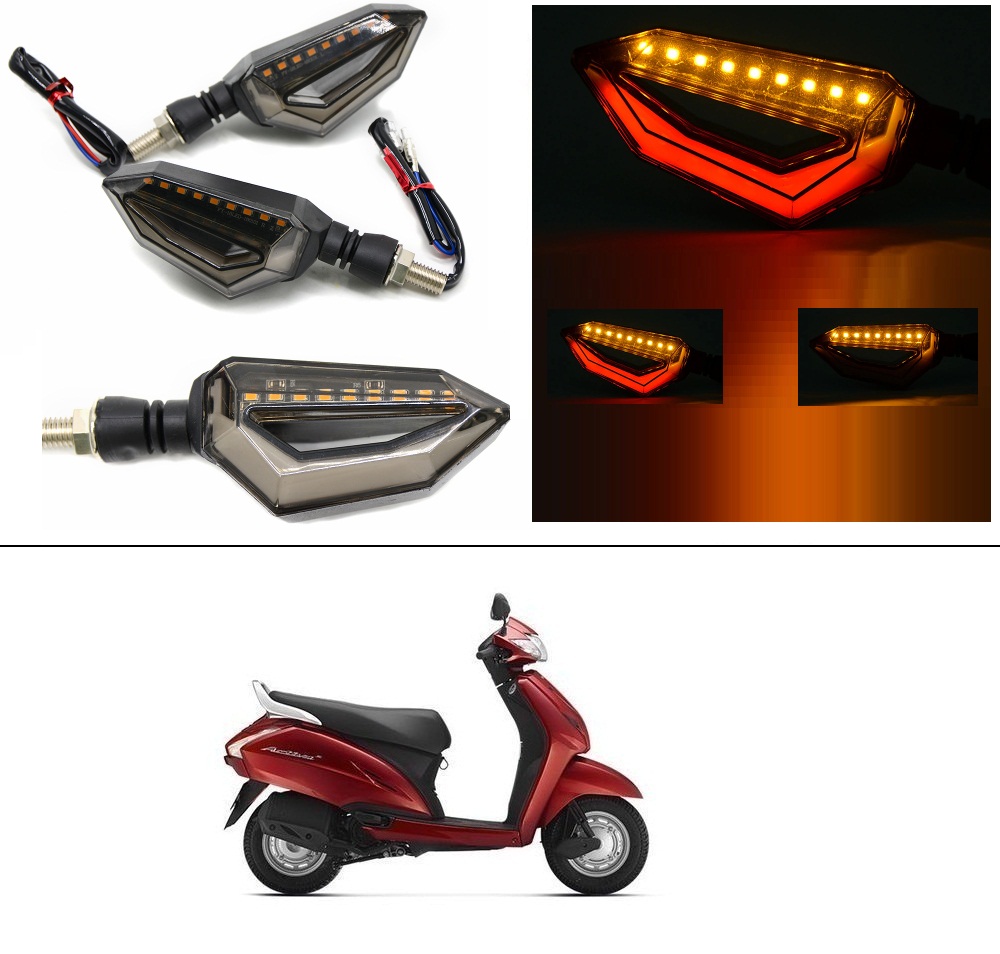 Buy Autostark Bike Turn Signal Lights Bendable Flashing Indicator