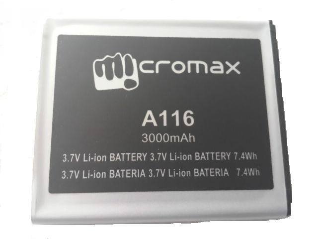 Buy 100 Original Micromax Battery A116 3000mah For Micromax Canvas