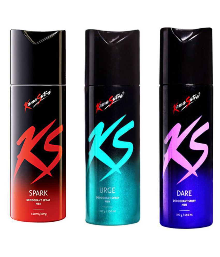 Buy KS Men Women Spark Urge Dare Deodorant Set Of 3 Flavours May