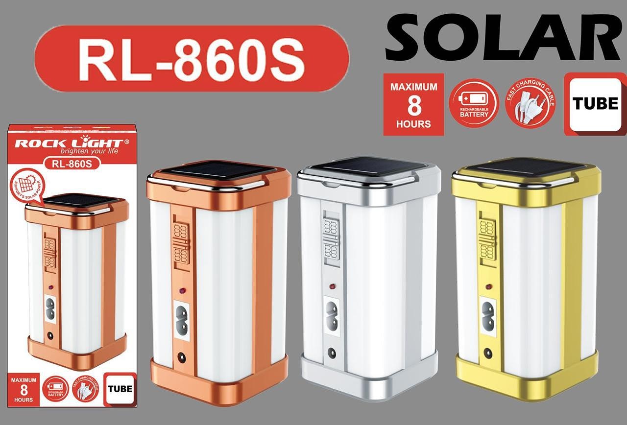 Buy Rock Light RL 860s Solar Rechargeable Four Side Tube Emergency