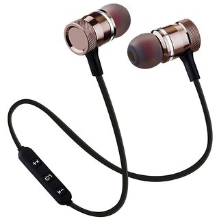 Wireless Magnetic In the Ear Headset With Mic Black