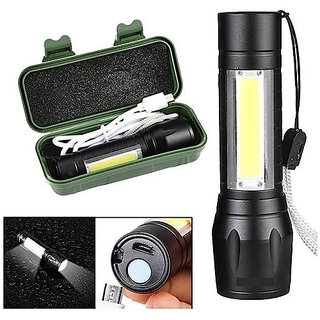 Metal High quality LED Flashlight ,Super Bright ,Waterproof 3 Light Modes 122 6 hrs Torch Emergency Light(Black)