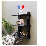 Onlineshoppee Beautiful Wooden Fancy Wall Decor Rack Shelves 3 Tier