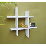 Onlineshoppee Beautiful MDF Fancy Wall Decor Rack Shelves WHITE