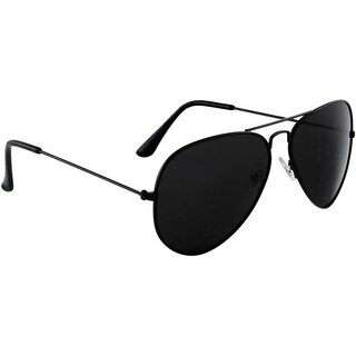Ivy Vacker Men UV Protected Aviator Black Full Rim Sunglasses (Free Size)