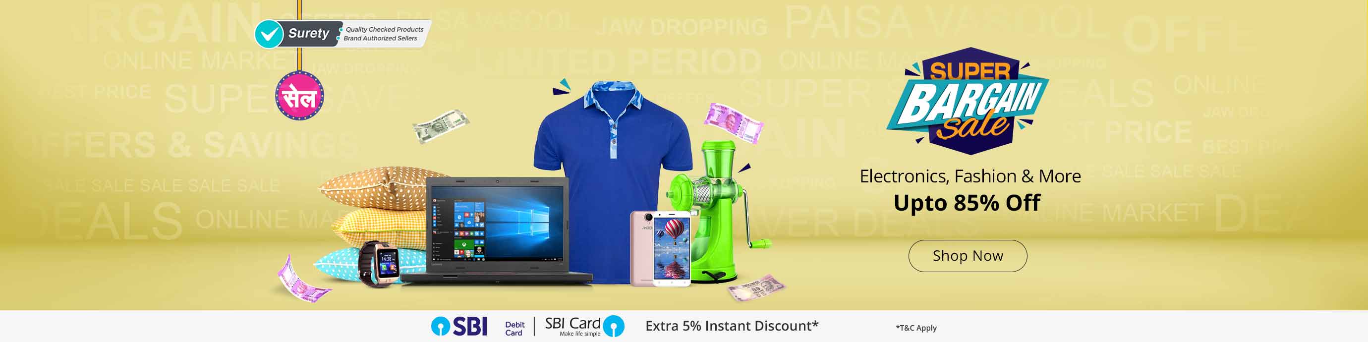 Super Bargain Sale Starting @ Just Rs.49/- at Shopclues