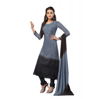 Lineysha Boutique Georgette, Crepe, Chiffon Self Salwar Suit Dupatta Material Unstitched