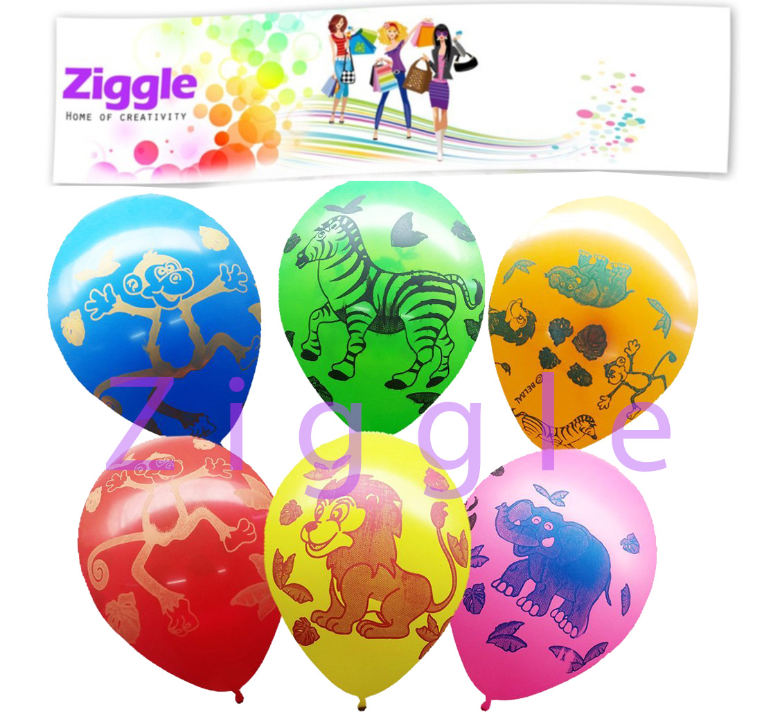 20pcs Printed balloons Animal printed balloons party balloon mixed