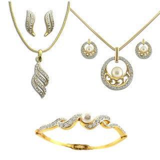 Dg Jewels 24k Gold and Silver Plated Bollywood Collection of Elegant 2 ...