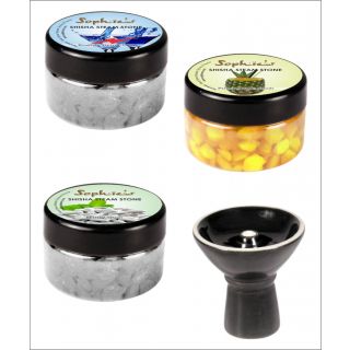 Shisha Rocks HOOKAH SHISHA STEAM STONES 3 DIFFERENT FLAVOURS + FREE 1 VORTEX BOWL ...