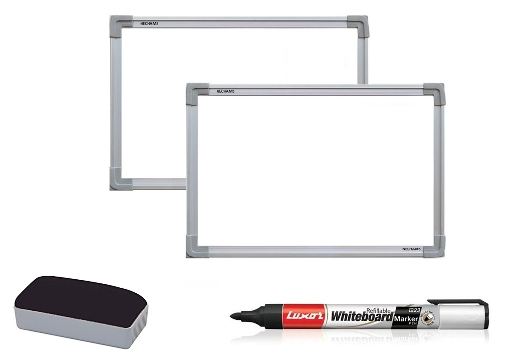 White Board Non 3'x2' Pack of 2 units (Free Marker Pen & Duster)
