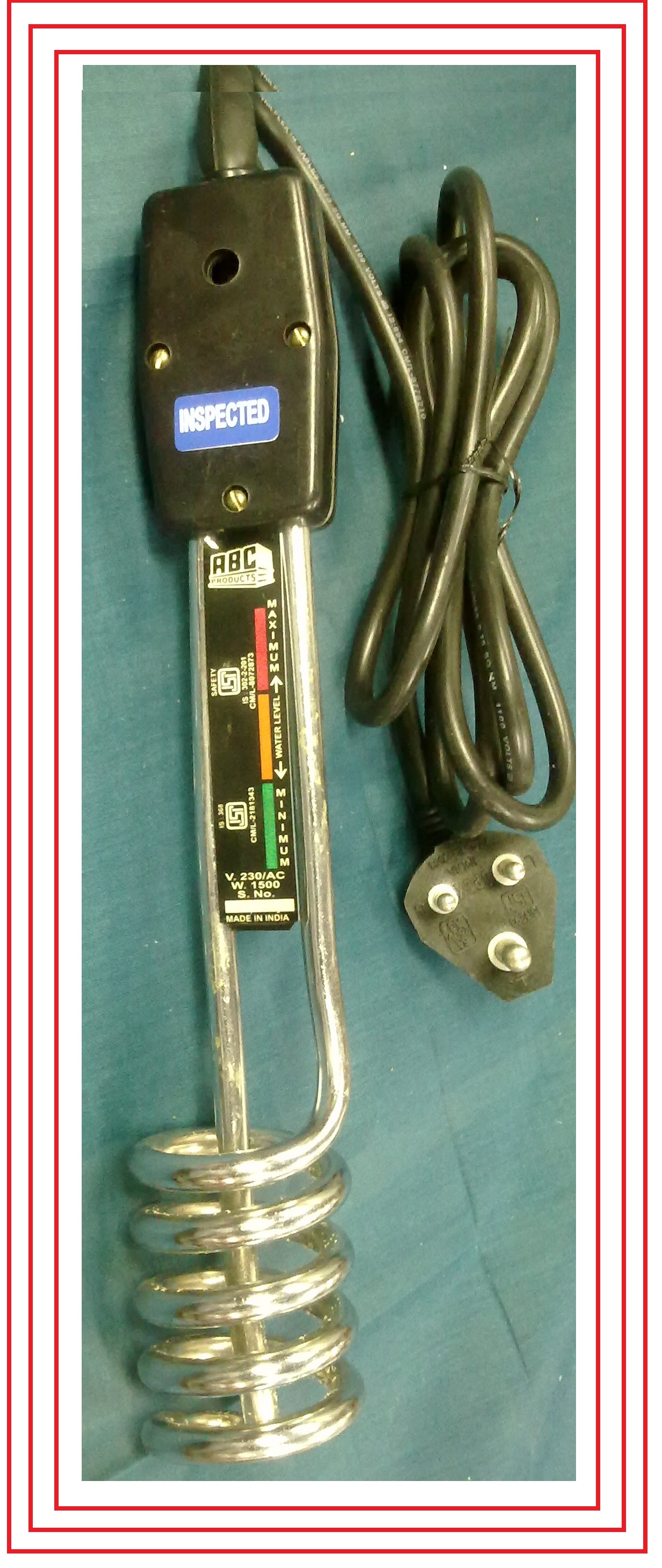 ABC Immersion Water Heater 1500 W , Geysers