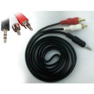 CablesOnline 12ft Stereo Audio Cable | 3.5mm (1/8") Male To Dual RCA Male | White
