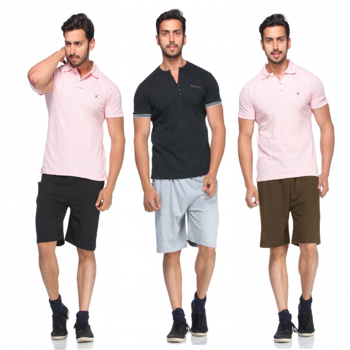 Demokrazy Pack Of Three Shorts For Men 3Pcs