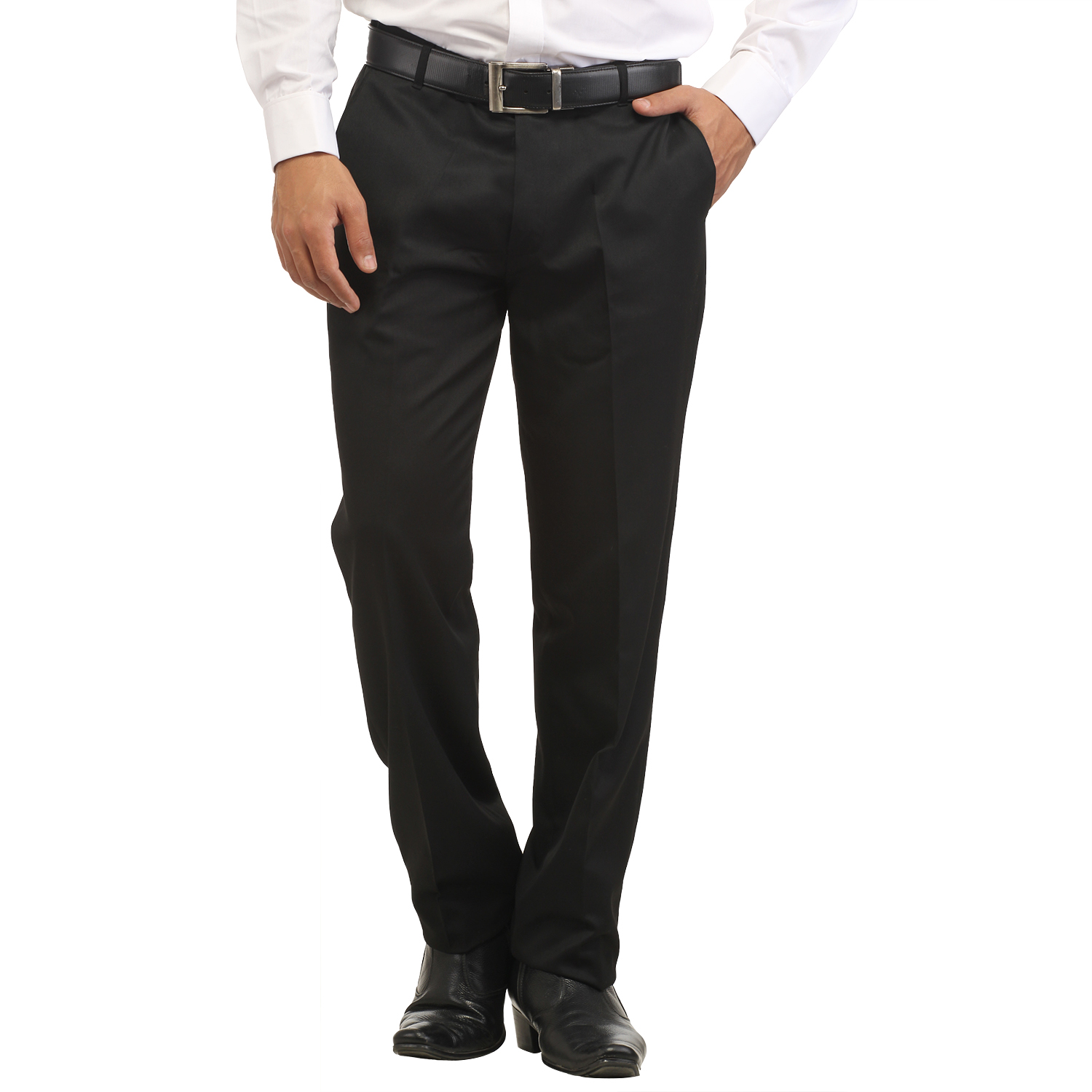 Inspire Big Size Black Formal Trouser