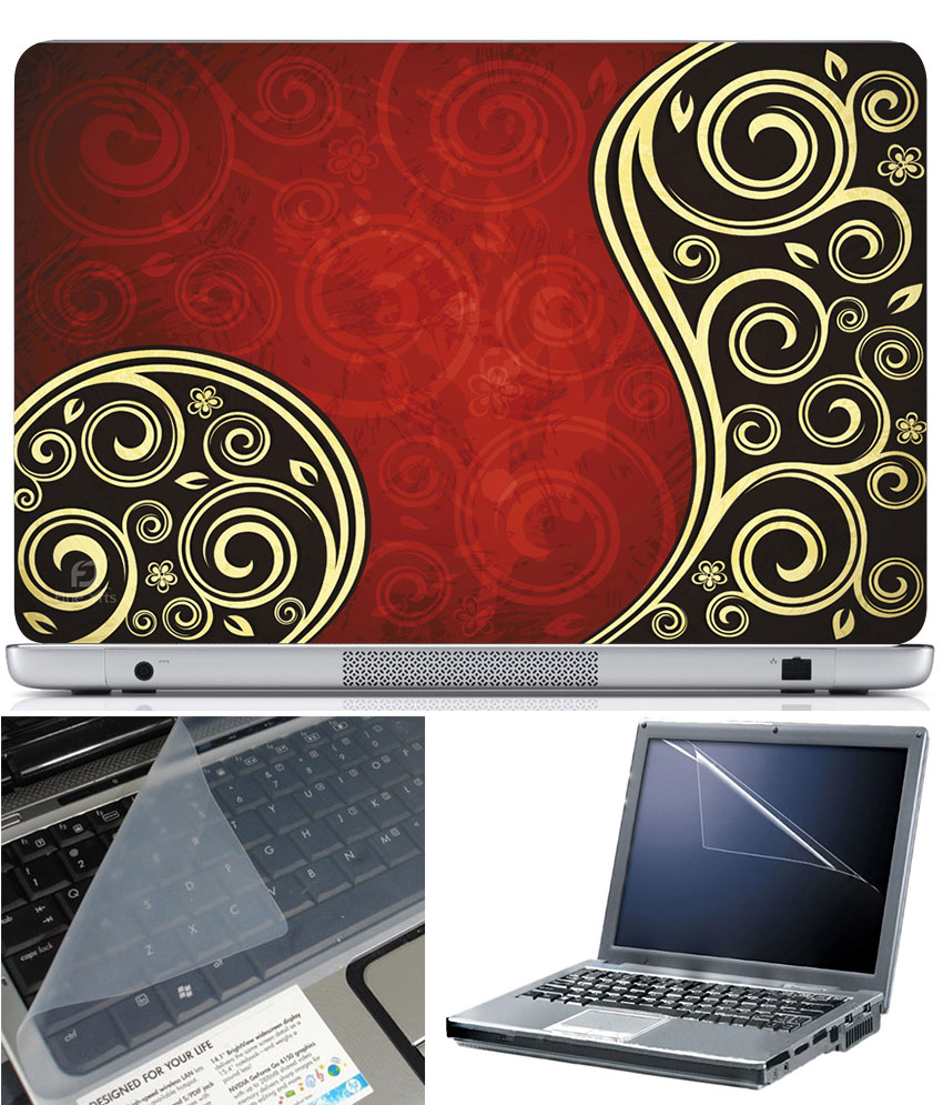 Finearts Laptop Skin 15.6 Inch With Key Guard & Screen Protector
