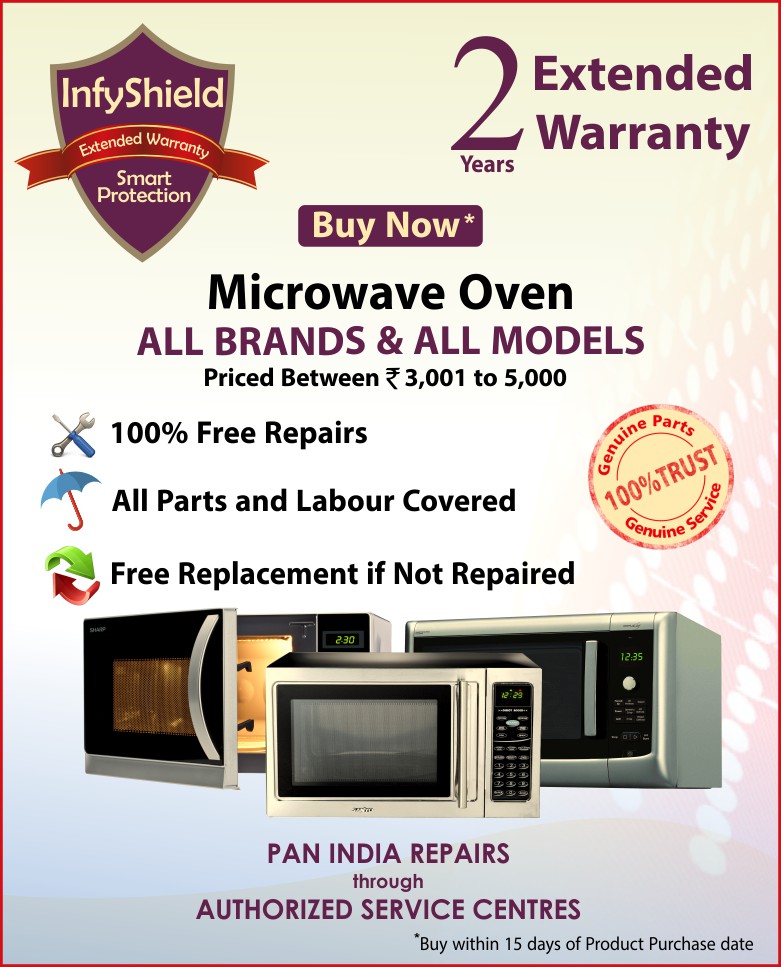 Infyshield Extended Warranty For 2 Years On Microwave Oven Priced