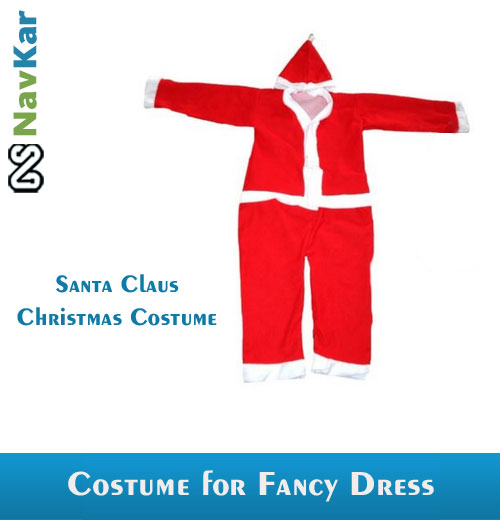 Christmas Party Wear Santa Claus Costume For Kids Medium Size 3 Years