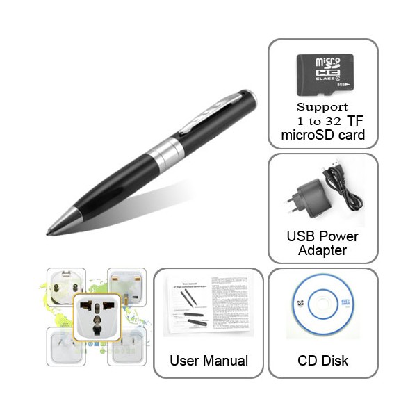 HD PEN DVR CAMERA [NORMAL PEN SIZE + NO LIGHT IN RECORDING TIME]