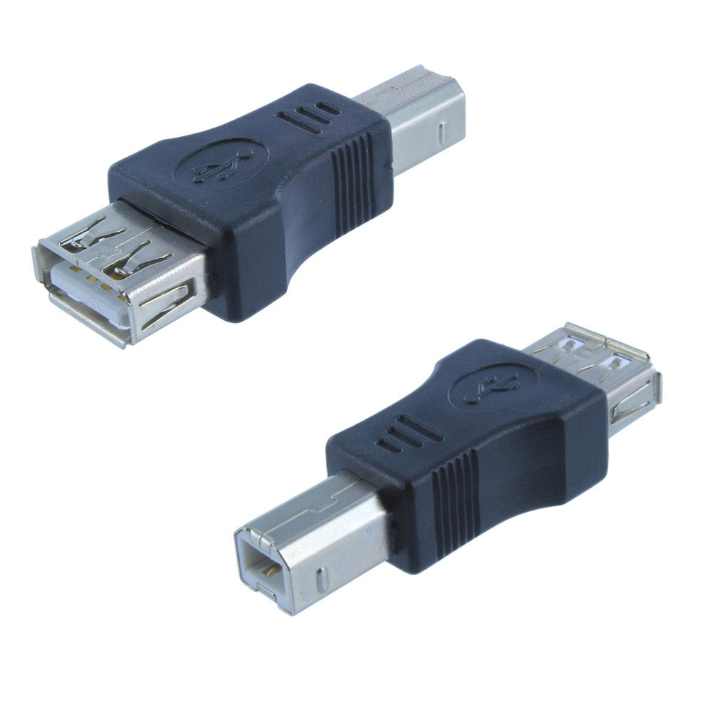 USB 2.0 Coupler USB A Female Socket to B Type Male Plug Printer Cable