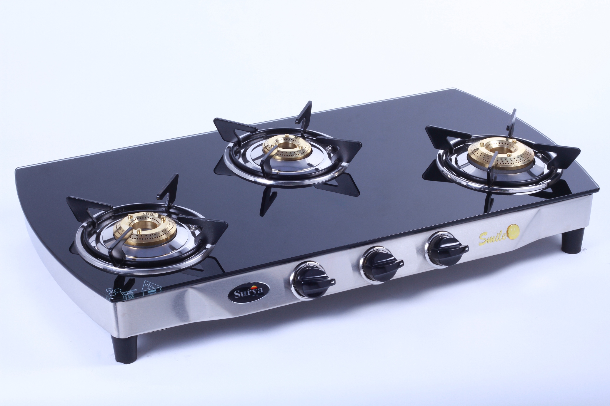 Buy Surya Care 3 Burner Gas Stove SCGLS301 Black Online ₹4125 from