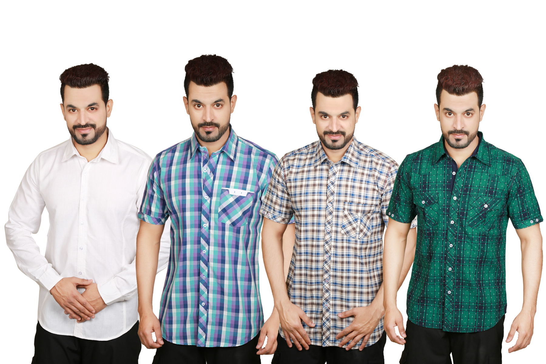 mens half sleeves shirts ( combo of 4 )