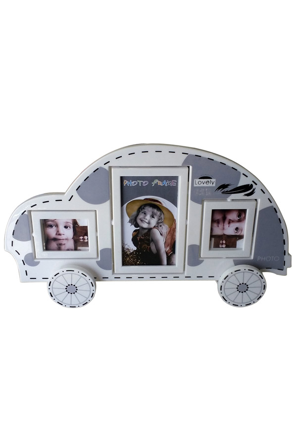 Car Shape Photo Frame White Color