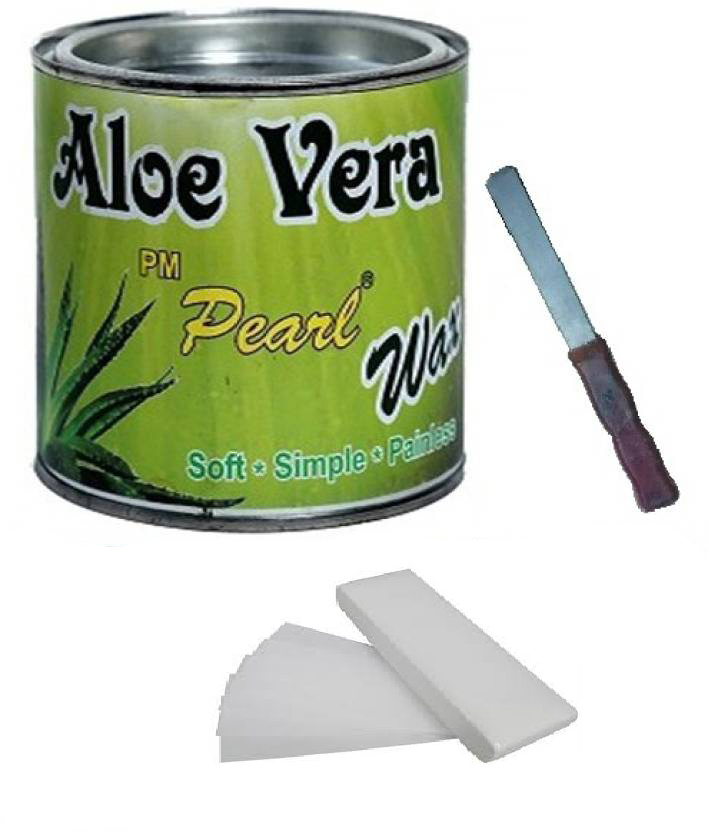 Aloe Vera Hot Body Wax 600gm For Hair Removal With100 Wax Strips With