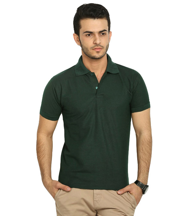 GNG Men's Cotton Polo T Shirt Green