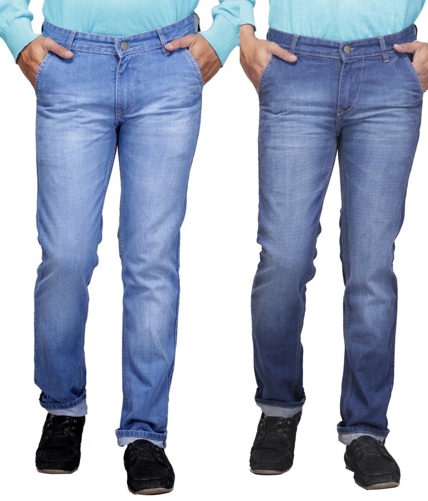 Buy Blue Jeans For Men (Pack Of 2) Online @ ₹749 from ShopClues