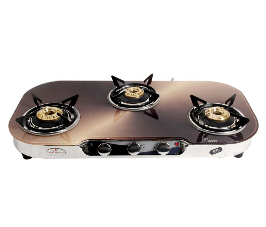 Buy Laxmi Superior Kia Model Burner Black Glass Top Gas Stove With