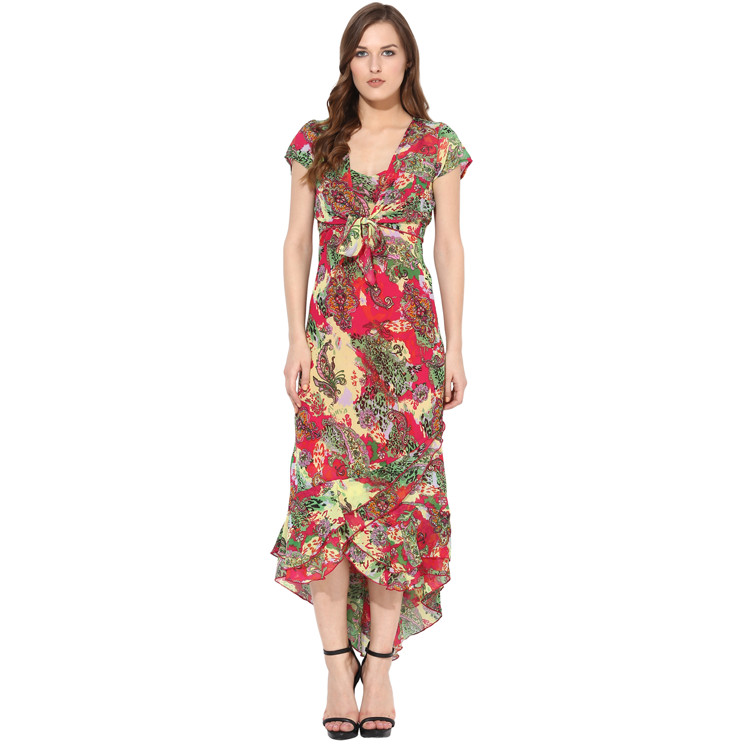 Buy Rose Vanessa Paisley Pink Maxi Online @ ₹2550 from ShopClues