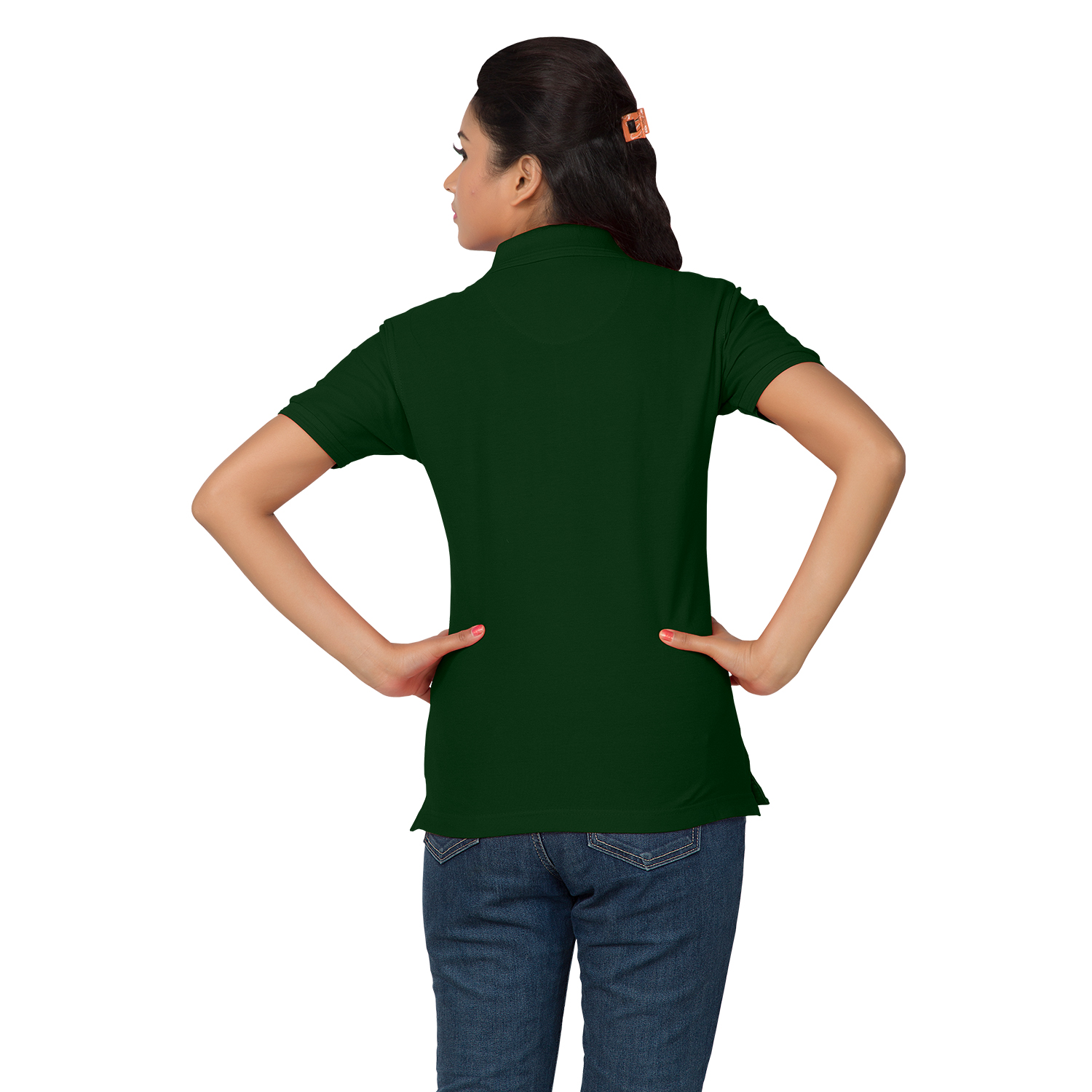 Buy Softwear Womens Bottle Green Polo Collared T-Shirt Online @ â¹399 from ShopClues