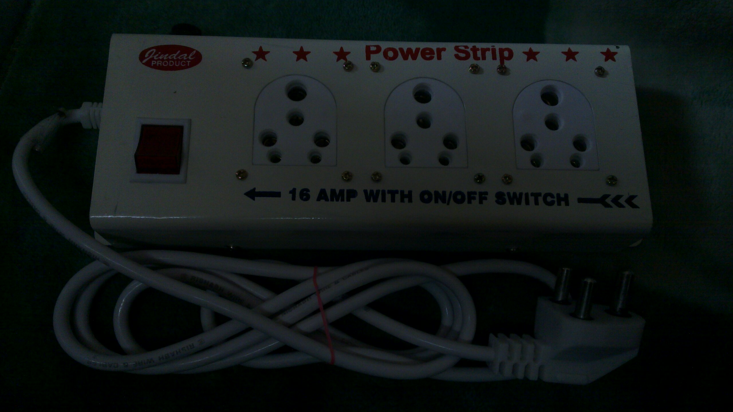 Power BOARD Extension Cord 3+1 (16 amp) WITH ON/OFF SWITCH AND 1PC