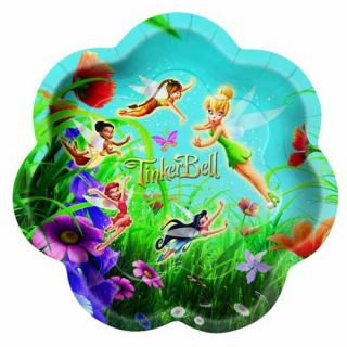 8 Disney Tinker Bell Plates 9Inch | Buy Party Supplies and Decorations ...