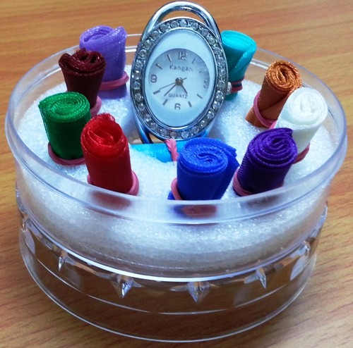 11 Interchangeable Trendy ribbon Strap Ladies Women Watch Analog Dial ...