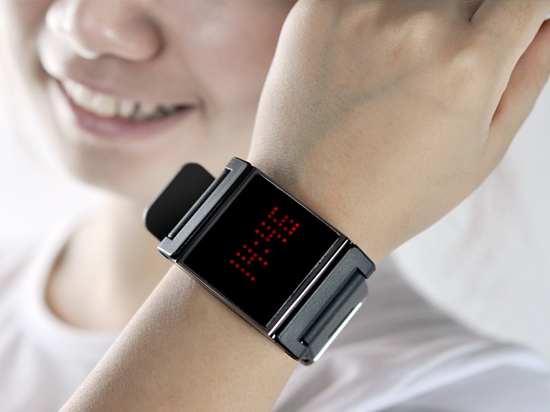 fusion hidden led digital watch